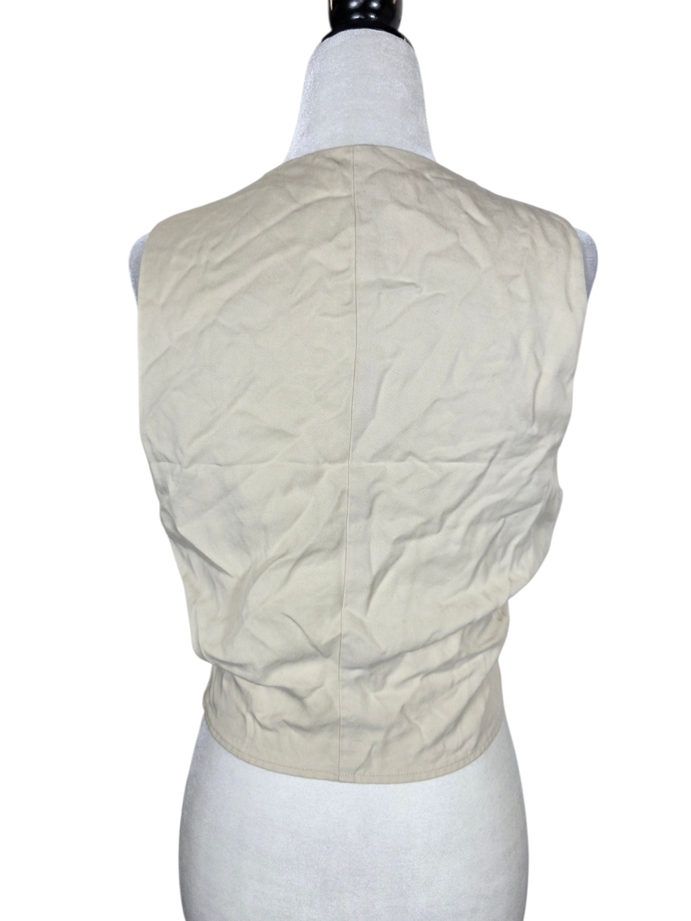 Reformation Cream Buttoned V-Neck Vest - Picture 5 of 12